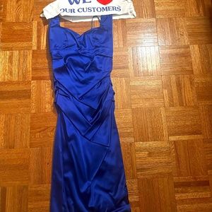 Silky blue dress Size 6